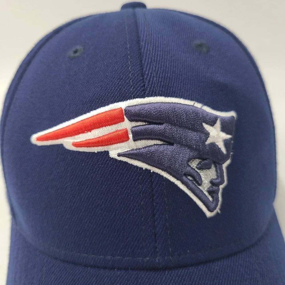 New England Patriots Hat Fitted S-M Reebok Blue NFL Super Bowl XLVI Patch Men